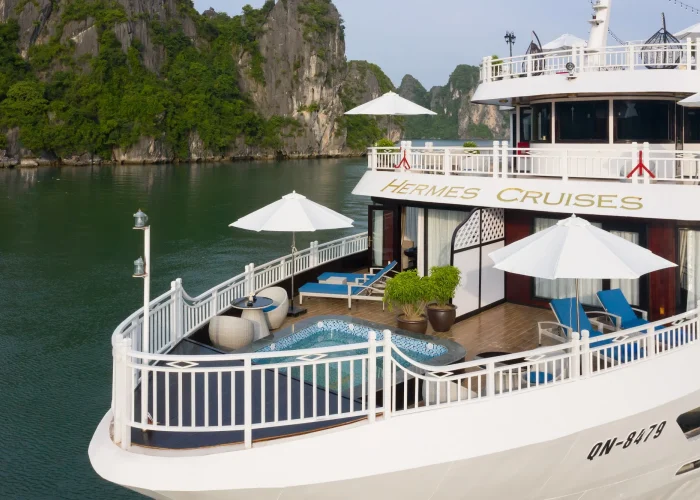 Hermes halong bay cruise 3 days 2 nights luxury vela vietnam travel